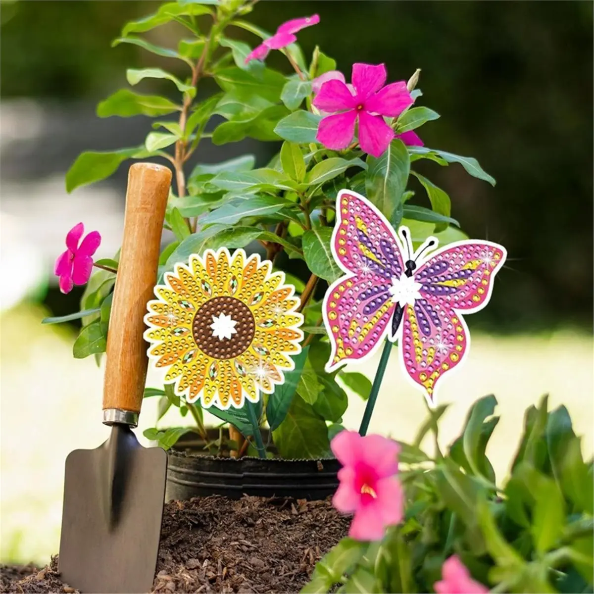 11·11COUPON 10 Pcs Kits for Adults, Home Offices Decor with Flowers Butterfly Art Kits, 5D Gem Art Crafts