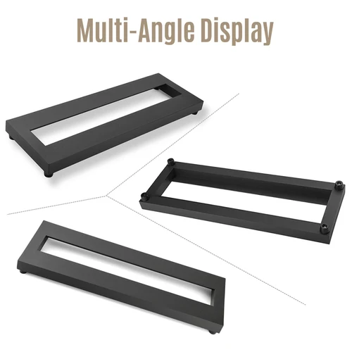 Imagen 2 del producto Pedal de efectos de guitarra, pedalera de guitarra, pedalera de aleación de aluminio de 15 × 4,9 pulgadas con bolsa de transporte, placa de Pedal de efecto