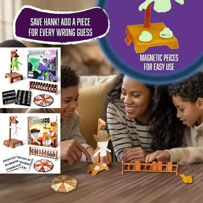 interesting Funny Magnetic  Word Game 2-person Challenge Game\ Magnetic Hanger Mystery@ Family Gathering Game Toy#% Christmas