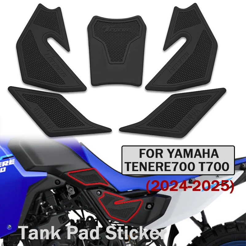 

Tank Pad For Yamaha TENERE700 Tenere 700 2024 2025 Protector Anti Slip Tank Pad Sticker Gas Knee Grip Traction Side Pad 3M Decal