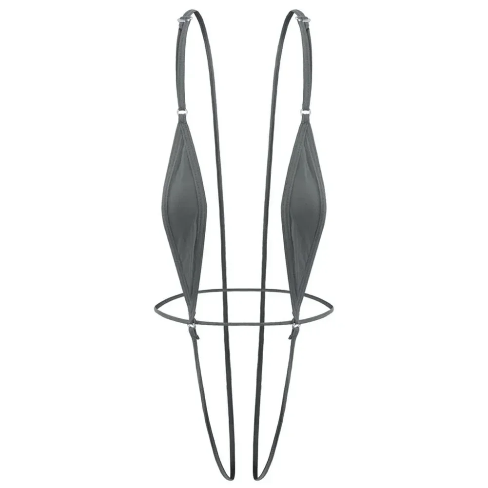 Dames Sexy Rugloze Bodysuit Bikini Lingerie Badkleding V String Halterrok