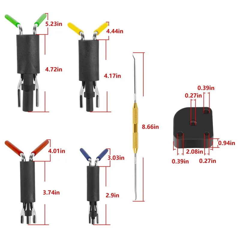 Seal Twistors Install Tools Hydraulic Cylinder Piston Rod Seal U-Cup Twistor Installation Tool Work on 0.7 –6.5 Inch Seals -6Pcs