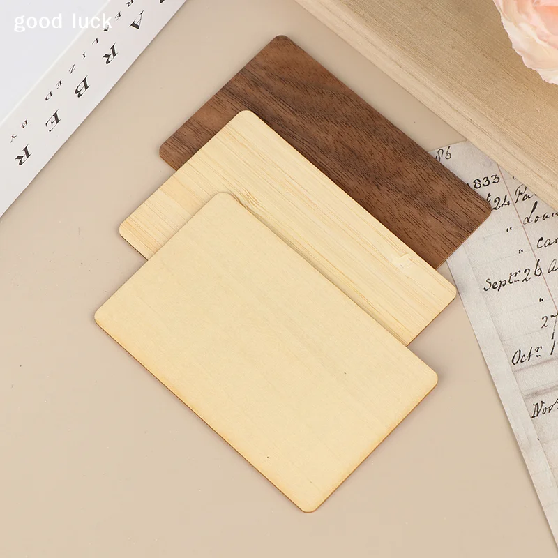 Wooden Blank NFC Card 13.56MHZ RFID Tag 504Bytes 215Ntag Chip Membership Contactless Social Recognition Lasercard