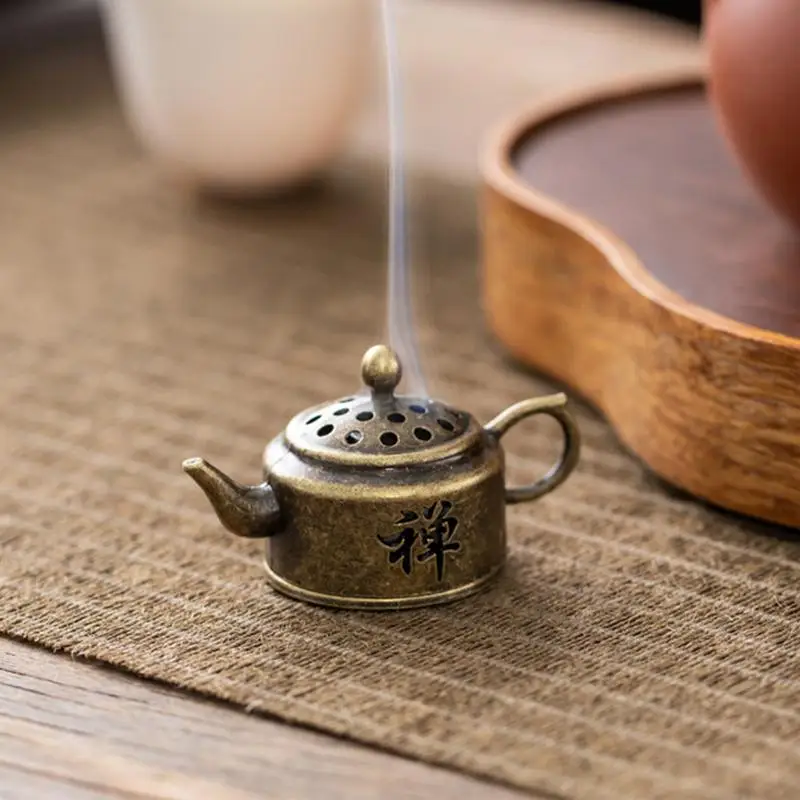 Coil Incense Burner Metal Vintage Incense Holder Artistic Zen Decoration Flower Home Decor For Yoga Studios Meditation Rooms