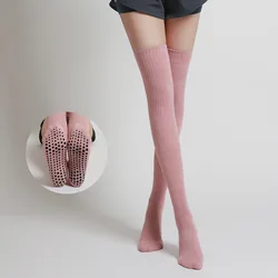 Long Tube Women Yoga Socks Fitness Anti-slip Cotton Pilates Ladies Dance Ballet Socks Warm Gym Sports Socks For Girls Women