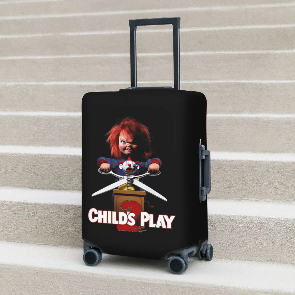 

Chucky See You In Hell (1) Suitcase Cover Protection Elastic Travel Luggage Protector Covers for 18-32 Inch
