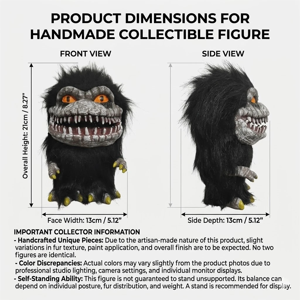 Spooky Monster Critters Doll Alien Creature Sculpture Decor Fake Teeth & Fierce Expression Ideal Halloween Gift For Horror