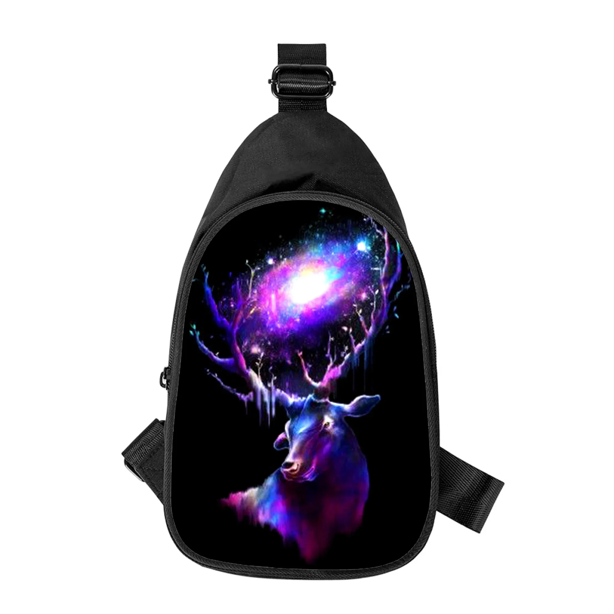 Sac de poitrine à bandoulière pour hommes et femmes, sac de taille d'école pour mari, sac de poitrine masculin, impression 3D de cerf, animal mignon, initié en alertes onale, nouveau