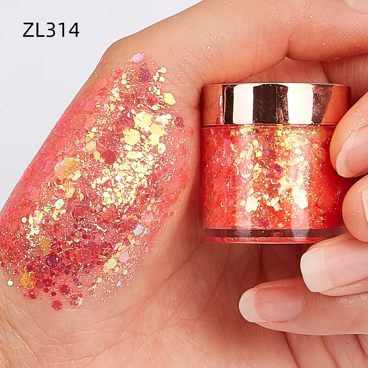 Private Label Diamond Sequins Eyeshadow Lasting Shimmer Glitter Mermaid Sequins Gel Highlighter Makeup Festival Party Cosmetics