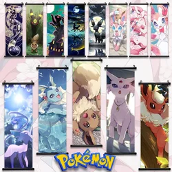 Pokemon Japanese Anime Pikachu Eevee Peripheral Hanging Scrolls Poster Modern Room Decoration Charizard Canvas Painting Wall