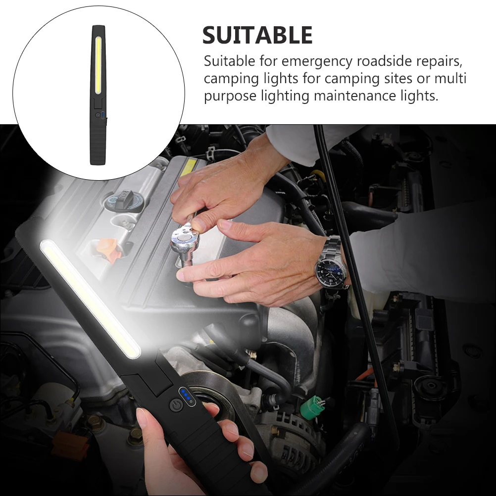 

Portable USB Rechargeable LED Work Light Magnetic Base Hook 180 Degree Rotate Outdoor Camping Emergency Lamp Camping Lamp