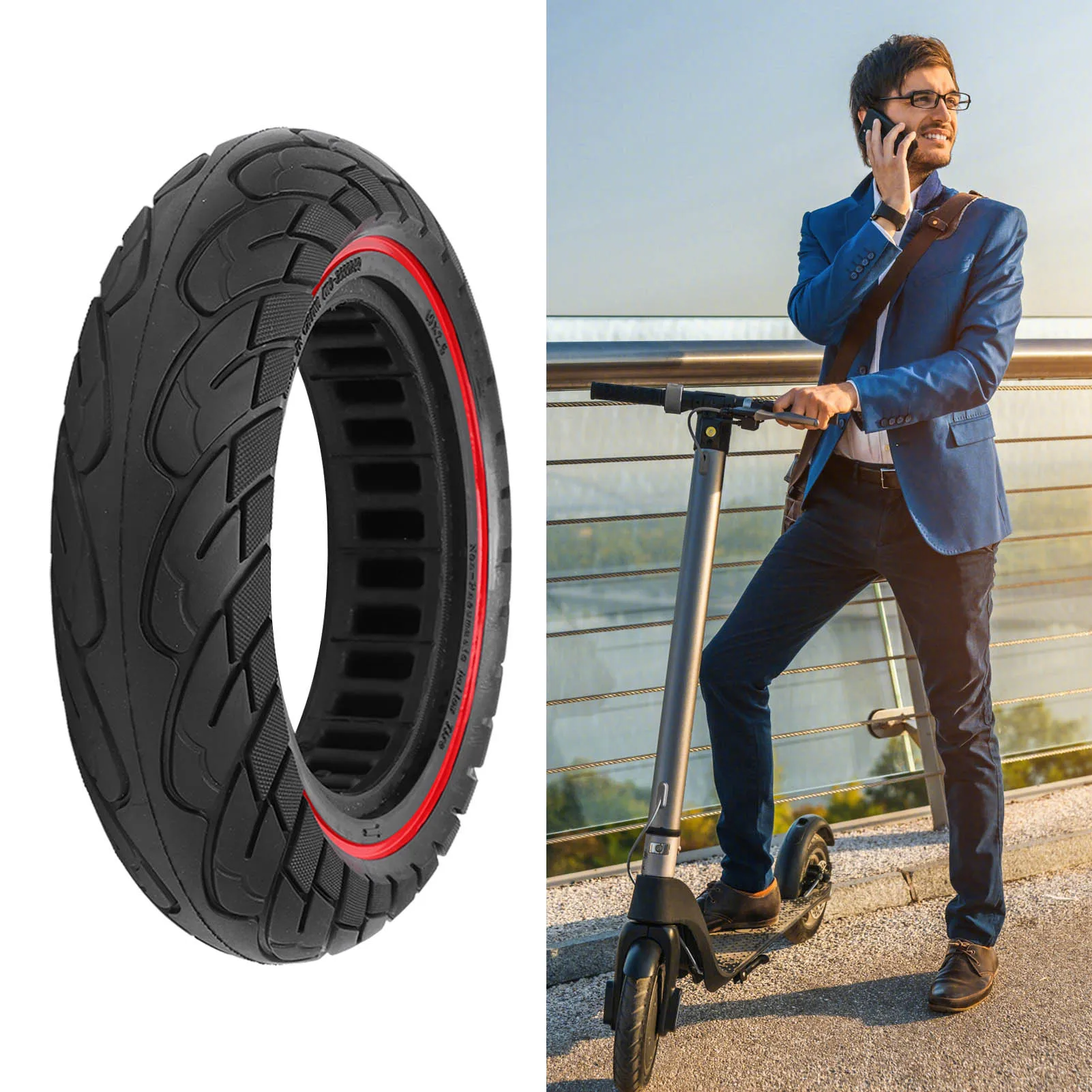 

Electric Scooter Honeycomb Tire 10x2.5 Inch Electric Scooter Tire Honeycomb Rubber Scooter Tubeless Tire for Xiaomi M365