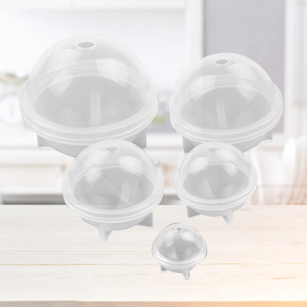 

5pcs Silicone Mold Round Shape 2Cm 3Cm 4Cm 5Cm 6Cm High Mirror Surface Hemisphere For Diy Dried Flower Craft Baking Brownie Dog