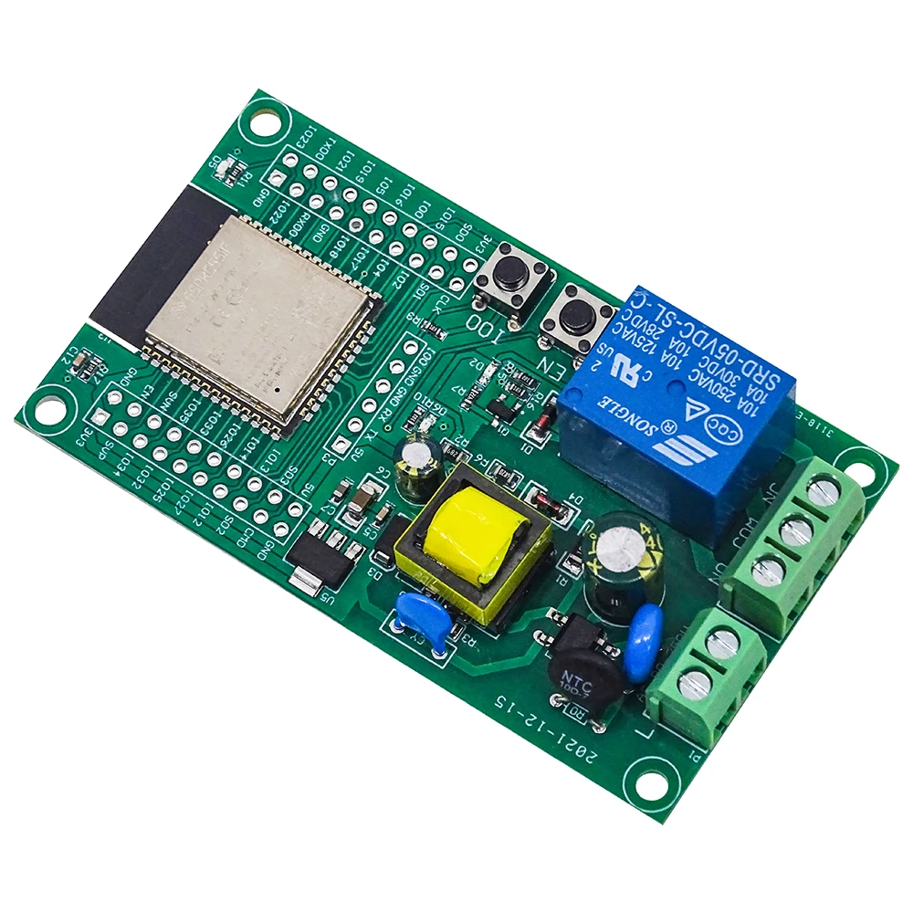 AC powered ESP32 WiFi Bluetooth ble single relay module ESP32 development board I/O port UART program downloadPort 4M Byte Flash