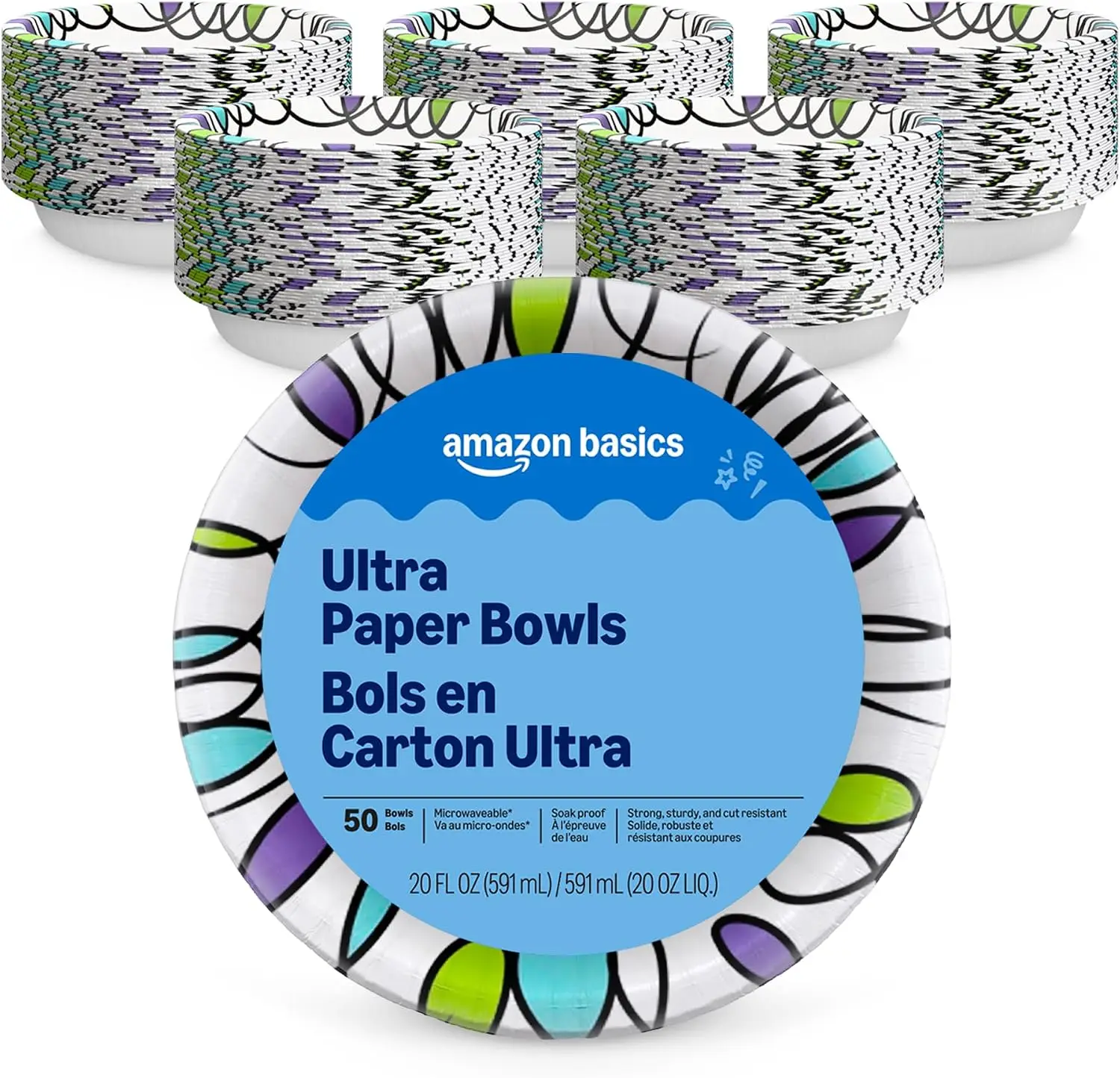 

Disposable Paper Bowls 20 Oz 300 Count for Parties and Everyday Use
