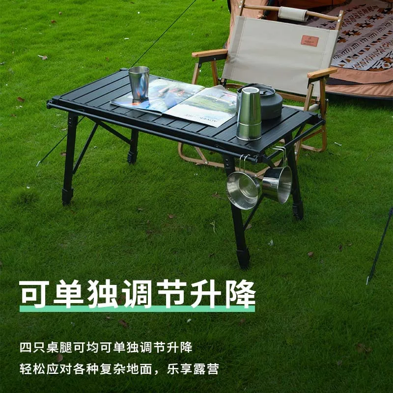 طاولة رفع قابلة للطي من الألومنيوم للاستخدام الخارجي، شواء للتخييم، متعددة الوظائف، طاولة شواء قابلة للإزالة IGT، طاولة موقد للنزهة