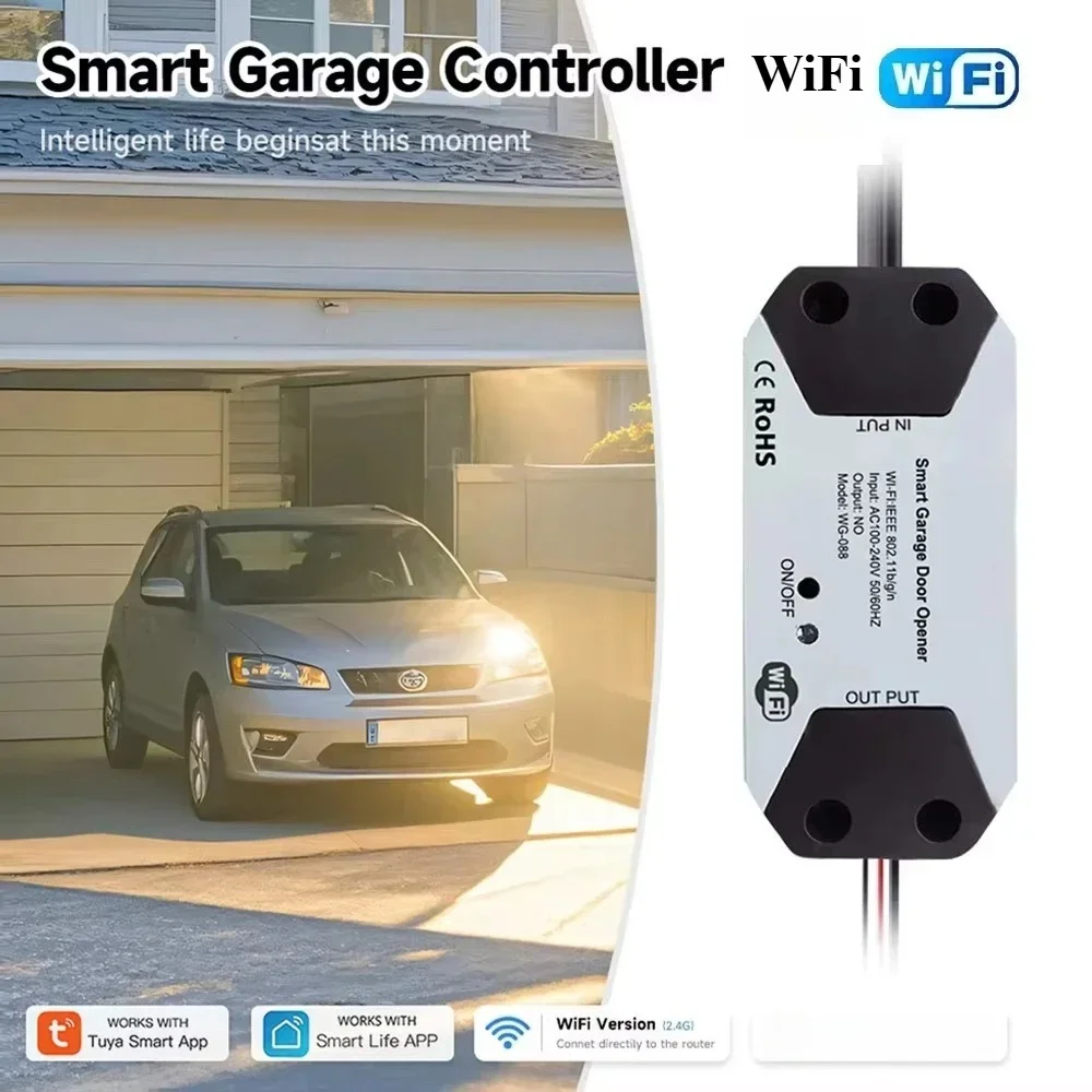 Tuya WiFi Garage Door Opener Voice Controlled Smart Home Automation with App Remote Control And Tuya Integration