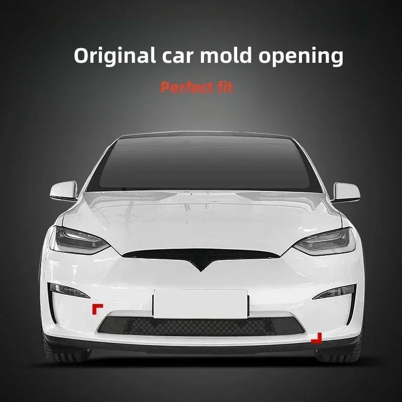 For Tesla Model X 2023 Front Grille Mesh Inserts Car Bumper Air Inlet Honeycomb Grid Anti-Insect Mesh Accessories