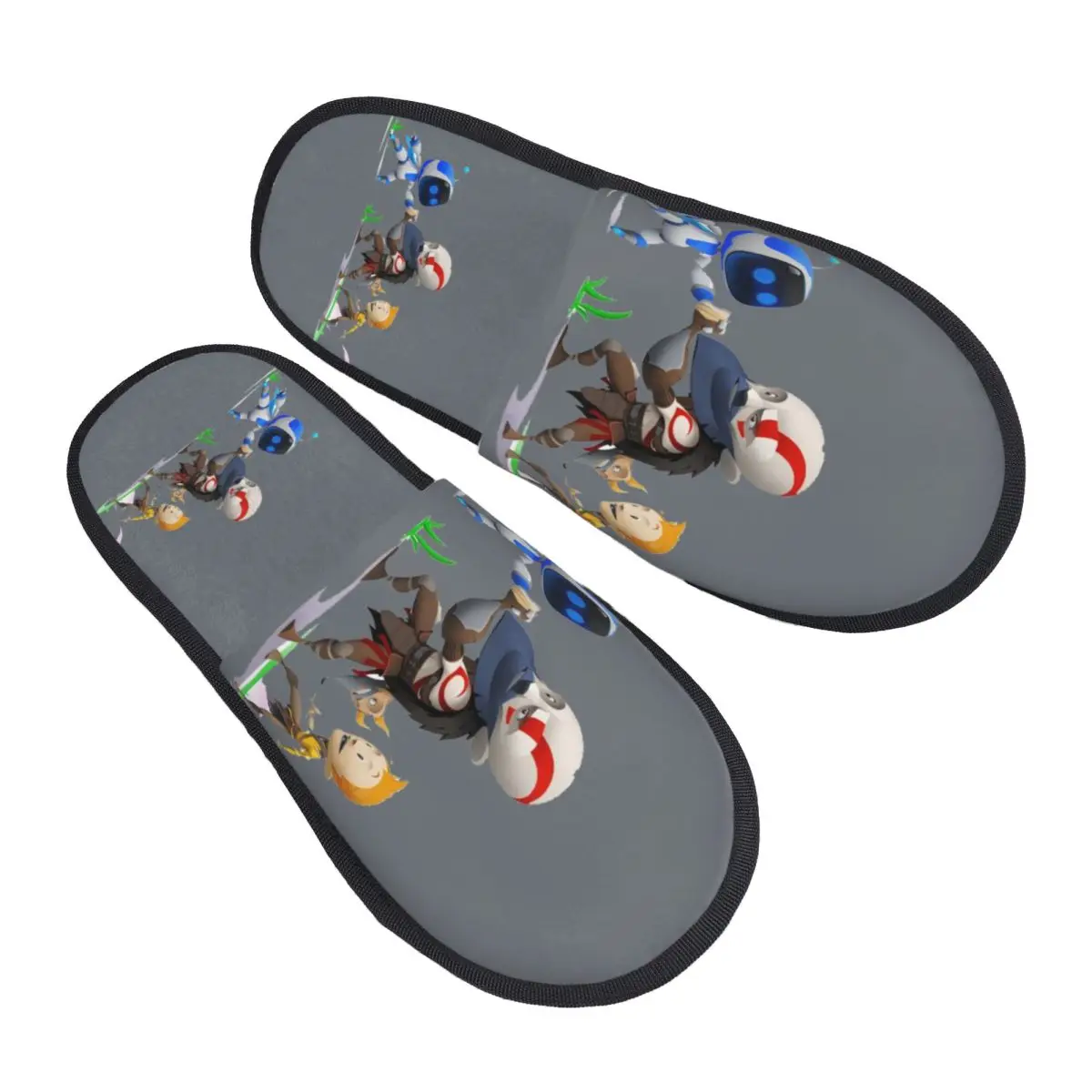 Custom Game A-Astro Bots Cozy Scuff Memory Foam Slippers Women Spa House Shoes