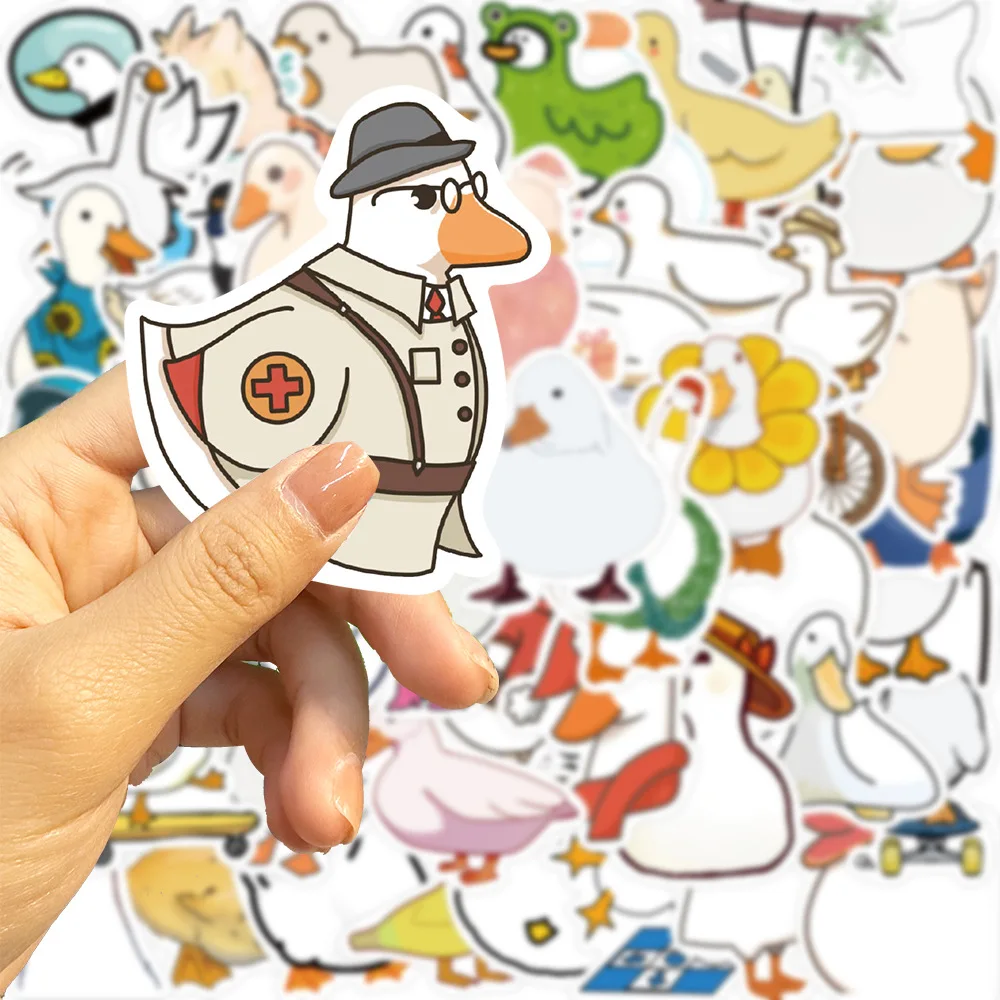 10/30/50pcs Cartoon Duck Stickers Cute Animals Toy Funny Decals DIY Notebook Skateboard Laptop Phone Bike Graffiti Kids Sticker