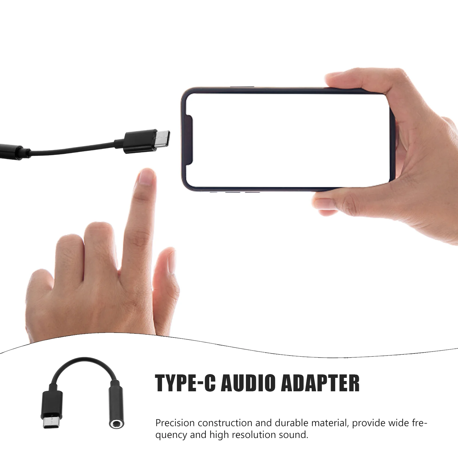 4 Pcs Type-c Earphone Adapter Cable Typec Practical Headphone Splitter Computer Headphones