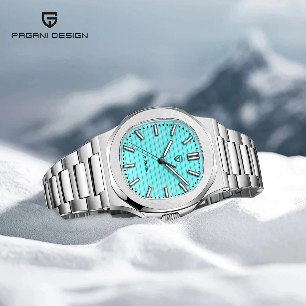 

Часы PAGANI DESIGN, новые простые механические часы в полоску для мужчин, автоматические водонепроницаемые часы из нержавеющей стали с сапфировым стеклом AR