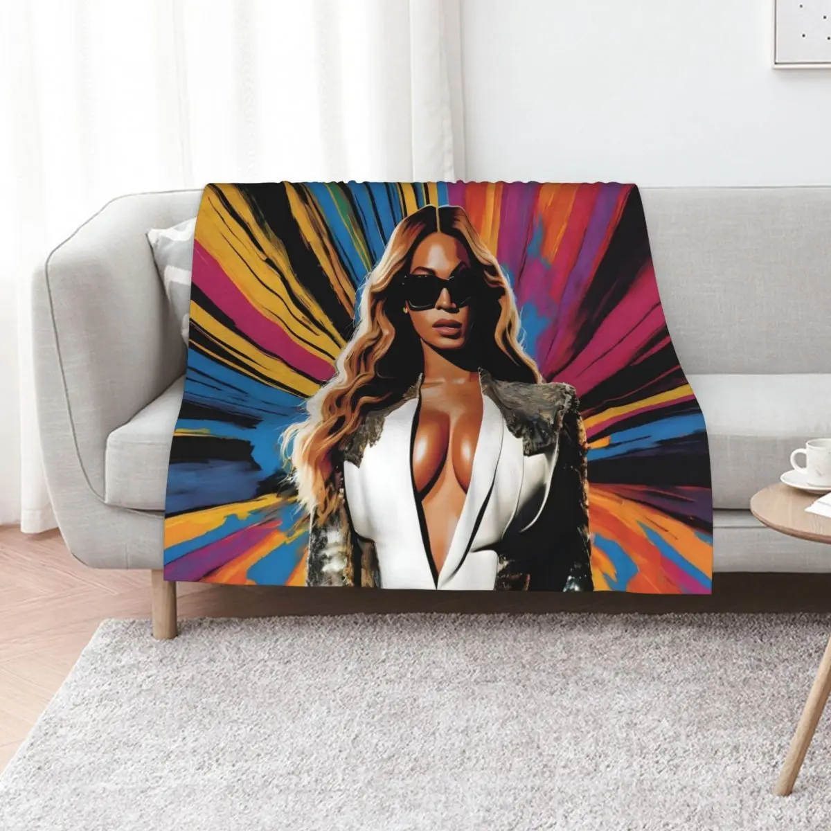 

Beyonce Portrait v2 Throw Blanket for sofa Bed linens Blankets For Baby Luxury Throw Blankets