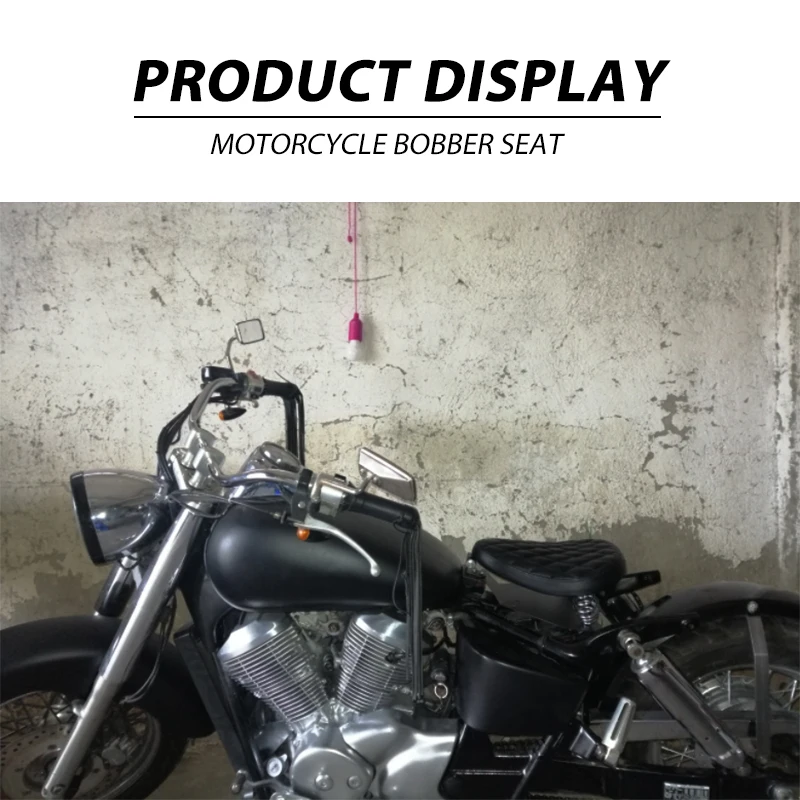 1 SET Motorcycle Retro  Leather Solo Seat+3\