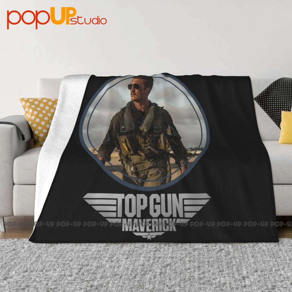 Miles Teller Bradley Rooster Bradshaw Top Gun Blanket Fluffy Textile On The Sofa Sofa Dedicated For Sofa Bedroom