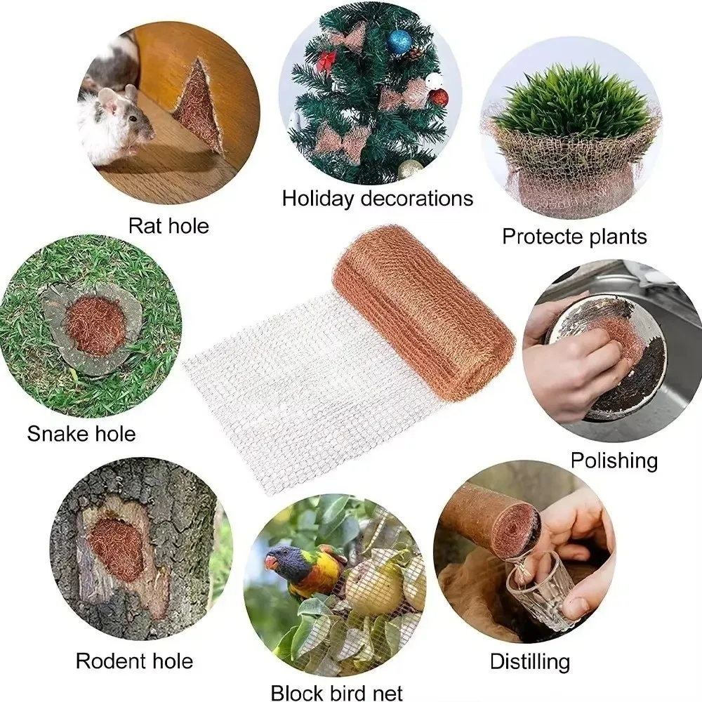 Flexible Copper Tape Anti-Pest Copper Mesh Decorative Mesh Outdoor Durable Anti-snail Copper Wire Wire Protected