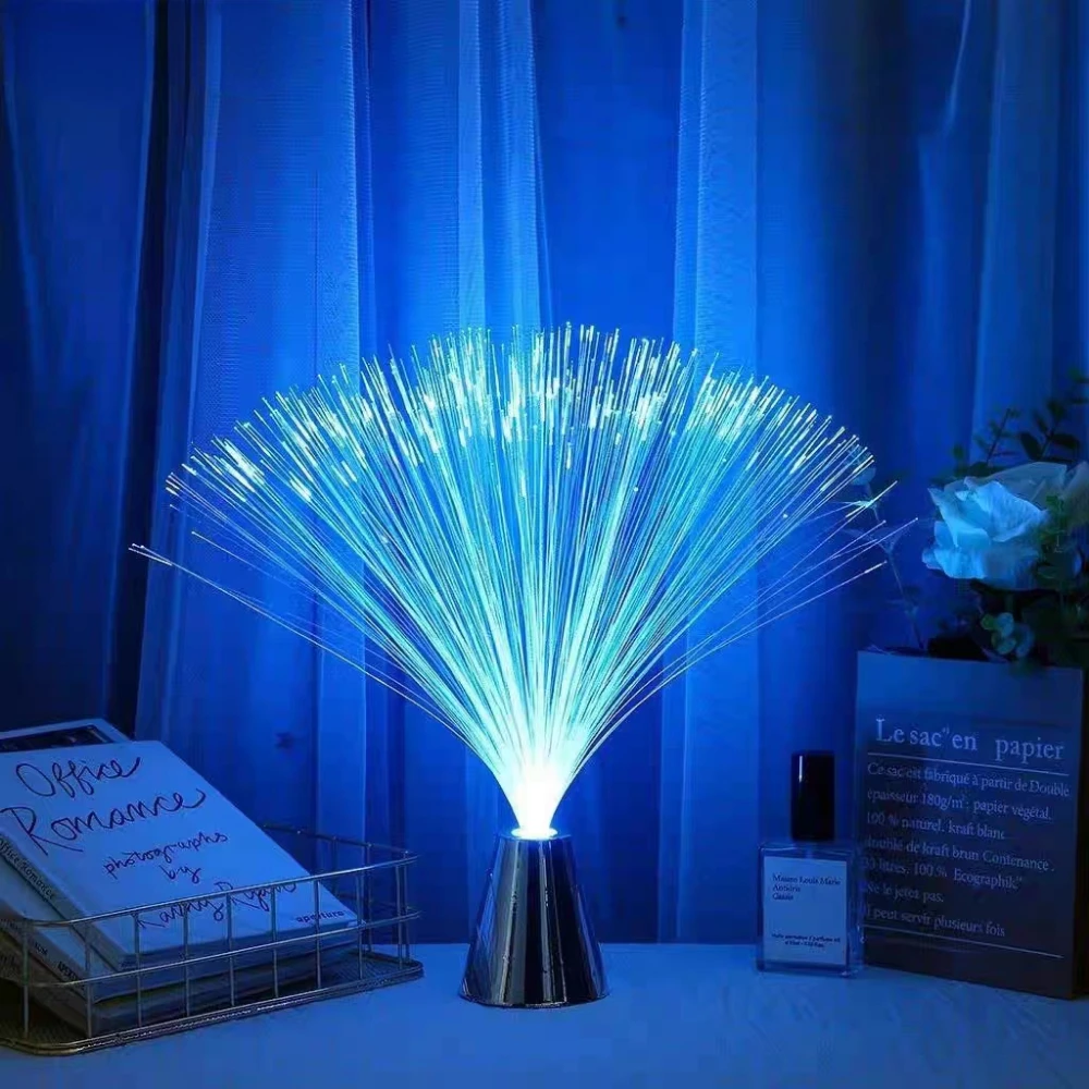 Romantic Starry Sky Decoration Desk Lamp Bedroom Nine Color Changing Fiber Optic Lamp Full Sky Star Ins Modern Minimalist Girl