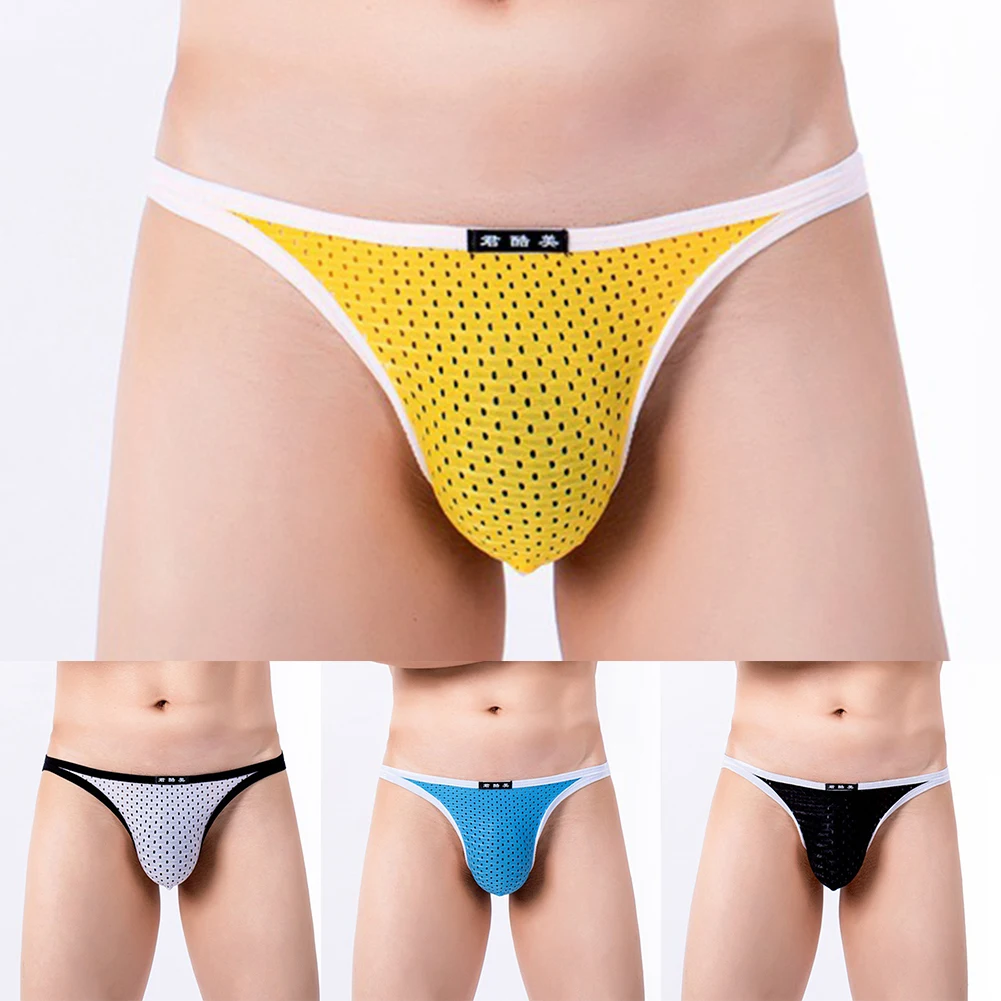 

Men Sexy Nylon Convex Pouch Briefs Cool Ice Silk Low-rise Men's Swim Shorts Underwear Bikini Pouch Panties Slip Hombre