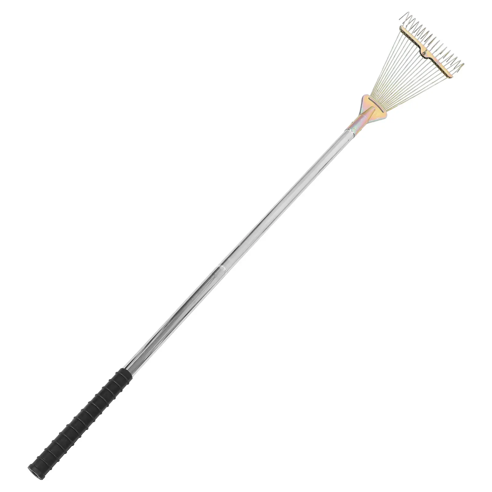 

18Tines Stainless Steel Garden Rake Metal Turf Moss Landscaping Tool Heavy Duty Leaf Skimmer Yard Cleanup Hand Rake Detachable