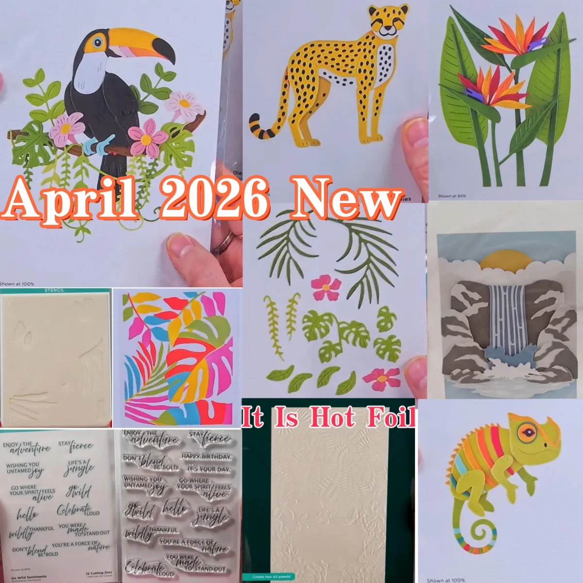 

Animal Goes Wild 2026 April New Stamps Metal Cutting Dies Stencil Hot Foil For DIY Scrapbook Craft Decoration Greeting Card