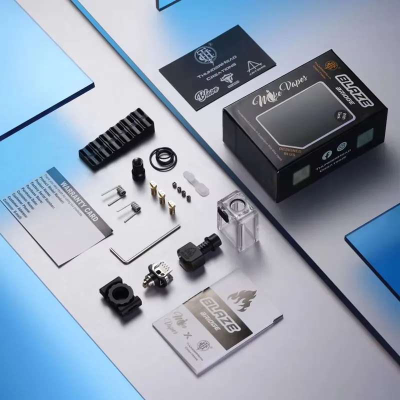 Thunderhead Creations x Mike vapes Blaze Bridge Boro rba Blaze TANK 4ml คอยล์เดี่ยวแบบไม่มีโพสต์3.0/2.5/2.0/1.2mm Airflow