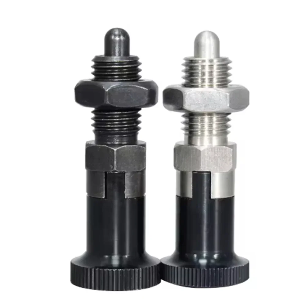 1pcs M10 M12 M16 M20 Stainless Carbon Steel Index Plunger Pin Reset/Self-locking Type Knob Plunger Hardware Fastener