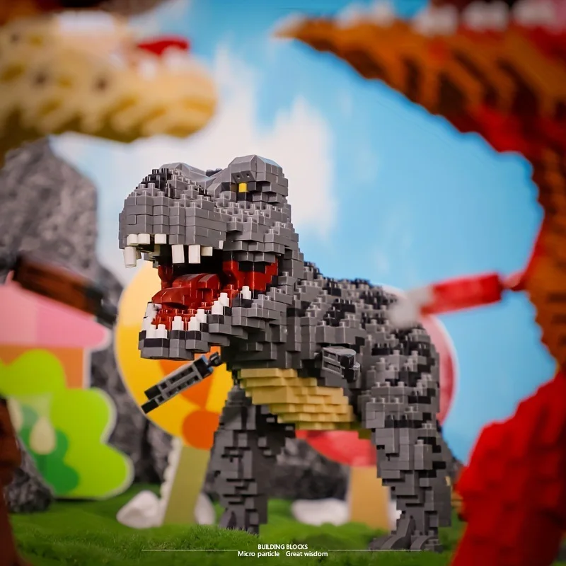 Kid Dinosaurus Micro Deeltjes Bouwstenen Speelgoed Jurassic Grote Maat Tyrannosaurus Rex Montage Blokken Puzzels Demontage Speelgoed