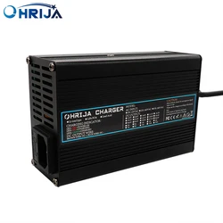 OHRIJA 54.6V 3A Charger for 48V 13S Lithium Ion Battery  48V 3A Charger Voltage And Current Can Be Calibrated Fast