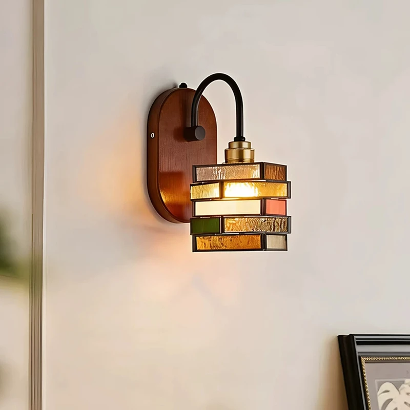 

Modern Creativity Wall Lamps Solid Geometry Glass LED Wall Sconces Villa Living Room Background Sofa Study Nightstand Luminaires