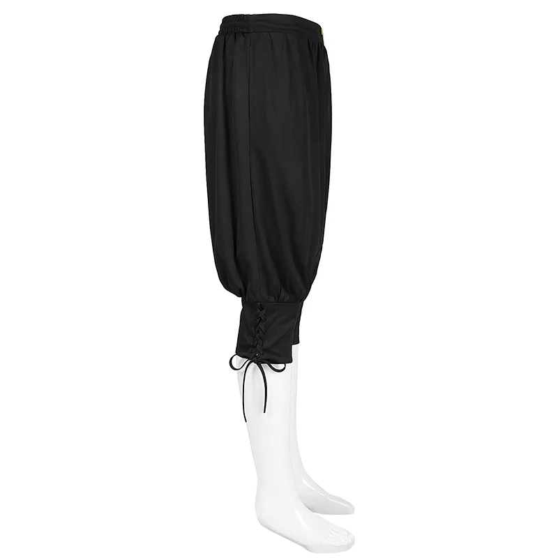 Pantalones casuales de moda para hombre, pantalones de verano para hombre, pantalones con correa en el tobillo, disfraces de juego de piratas medievales para Festival, pantalones de secado rápido