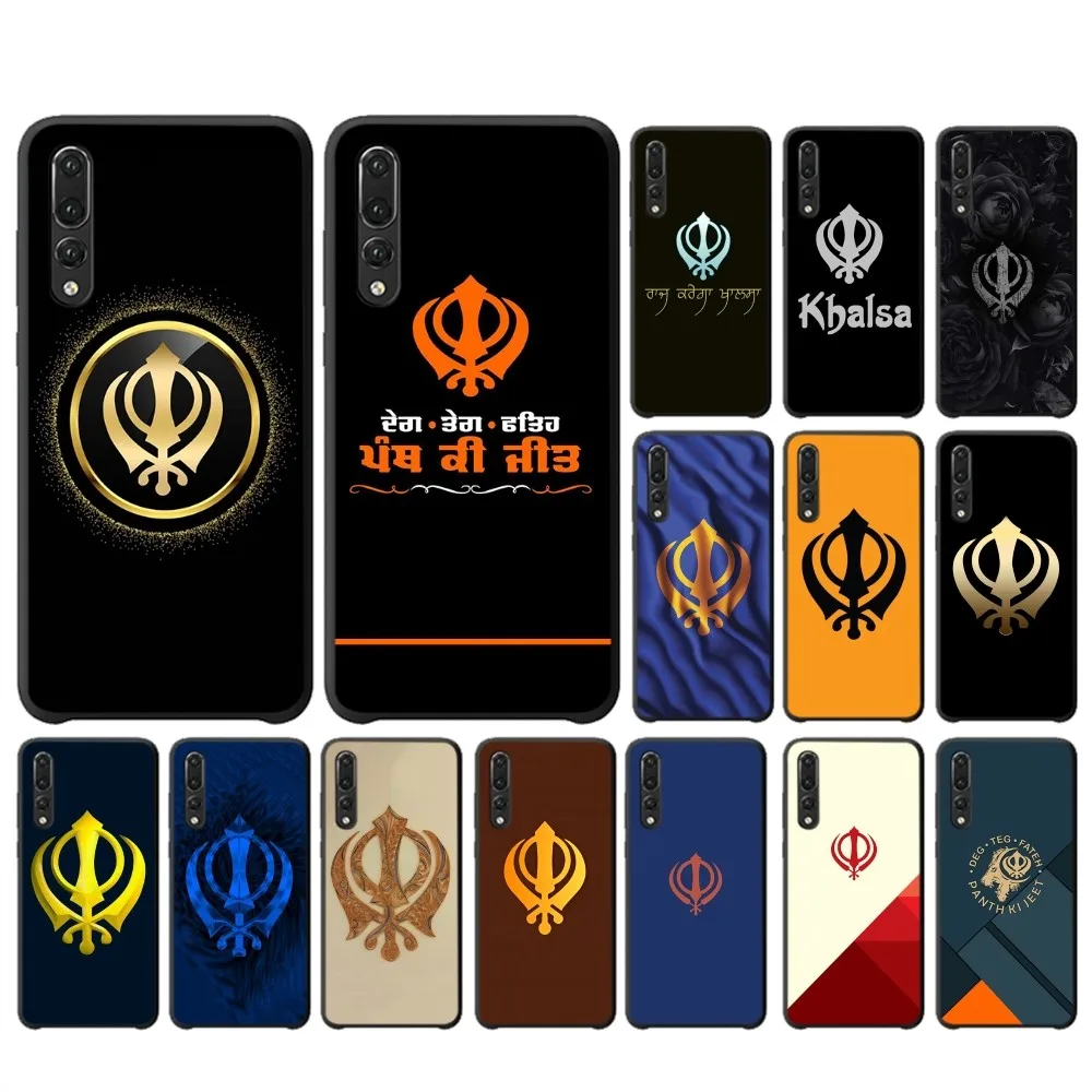 S-Sikh K-Khanda S-Sikhism Phone Case For Huawei P 8 9 10 20 30 40 50 Pro Lite Psmart Honor 10 Lite 70 Mate 20lite