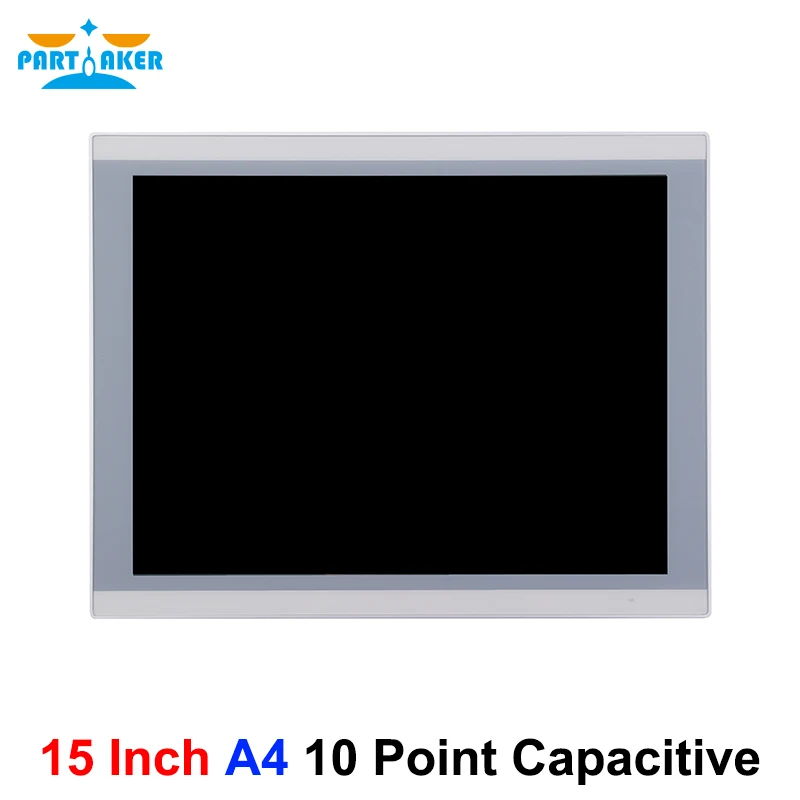 Panel Industrial LED de 15 pulgadas para PC, pantalla táctil capacitiva de 10 puntos, Intel J1900, J6412, I3, I5, todo en uno, Panel frontal de ordenador IP65