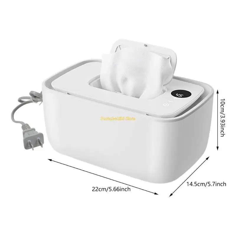 WXTD Spacious Baby Wet Wipe Heater with Efficient Temperature Control, Safe Rounded and 120-sheet Storage Capacity