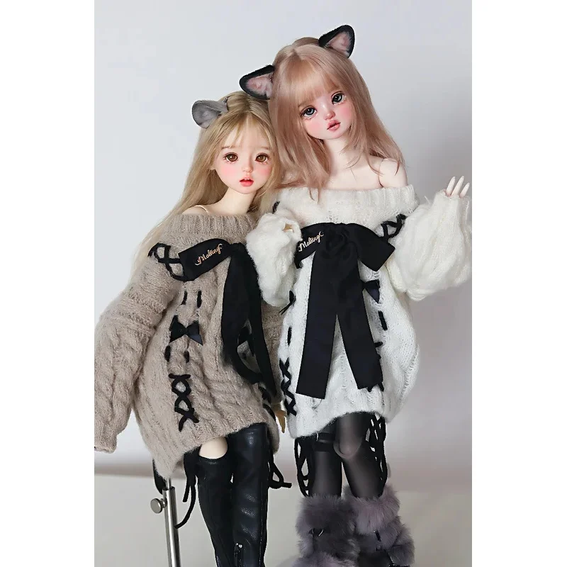 

BJD/SD Doll Clothes 1/4 Elegant Girls Sets Gray Yellow White Soft Sweater Dress Multi-color Gifts Doll Accessories (no dolls)