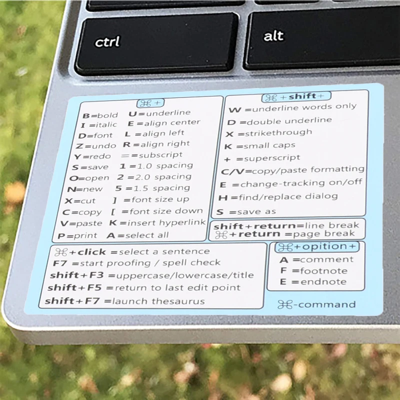 1PC 9*8.5cm Windows PC Reference Keyboard Shortcut Sticker Adhesive for PC Laptop Desktop