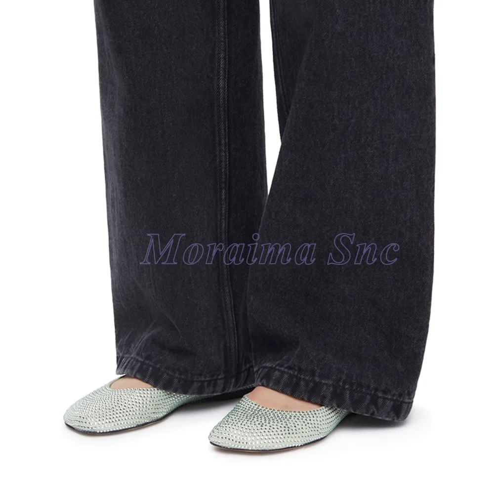 أحذية باليه فاخرة كاملة كريستال بلينغ مسطحة مع الانزلاق الضحل على أزياء النساء ماري جينس حفلة المدرج 2026 الوافدين الجدد في الهواء الطلق #5