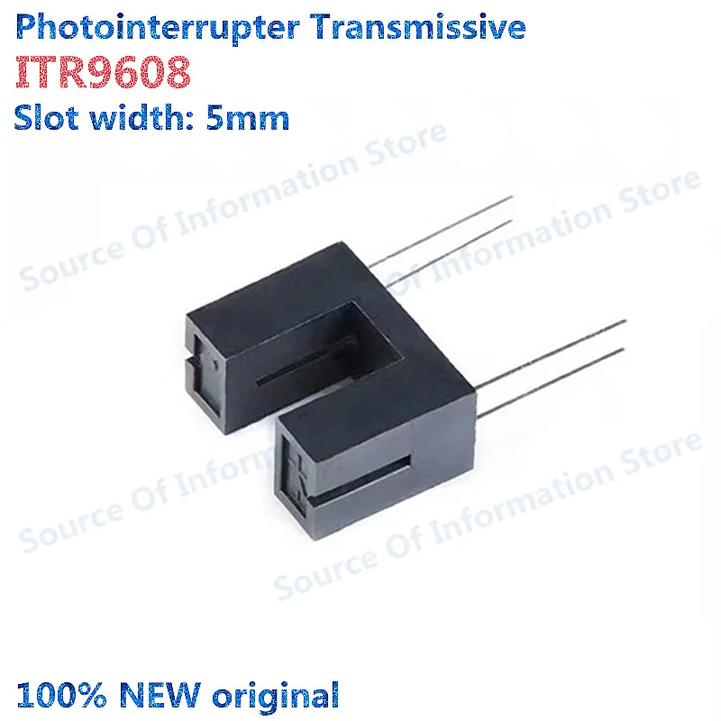 10Pcs, ITR9608, Photointerrupter Transmissive, Slot width 5mm, Phototransistor 4-Pin Tube