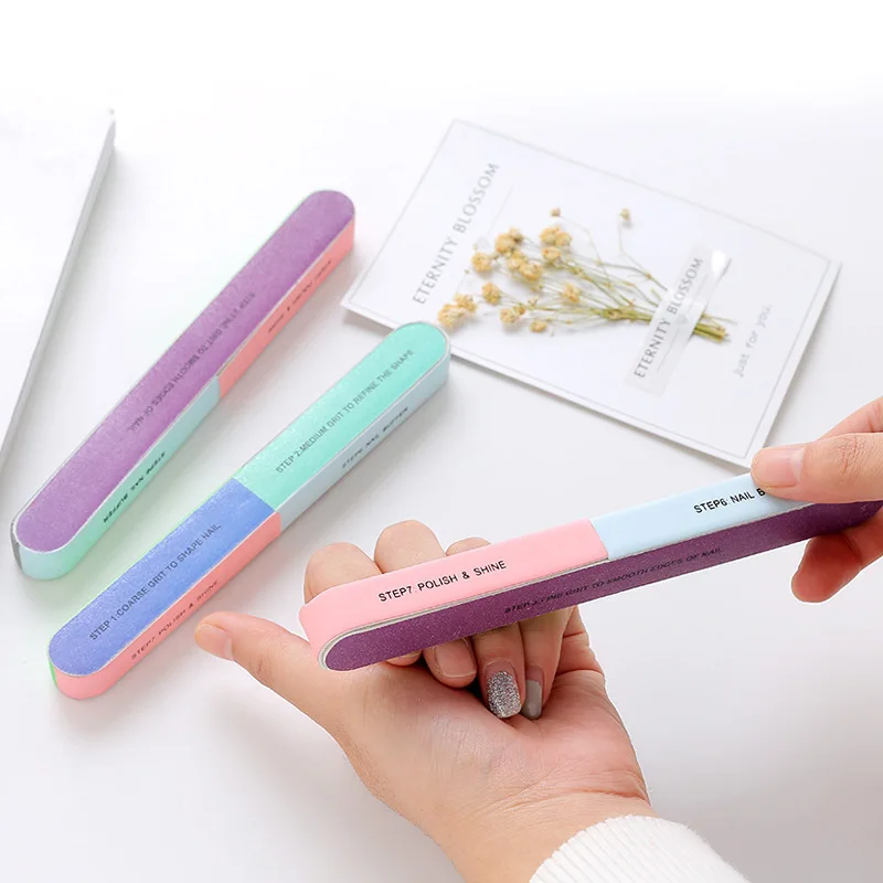 1 2 3 5 12Pcs Set 7 Sides Nail Buffers Files Professional Polisher For Nail Art Manicure Polishing Block Buffing Tools