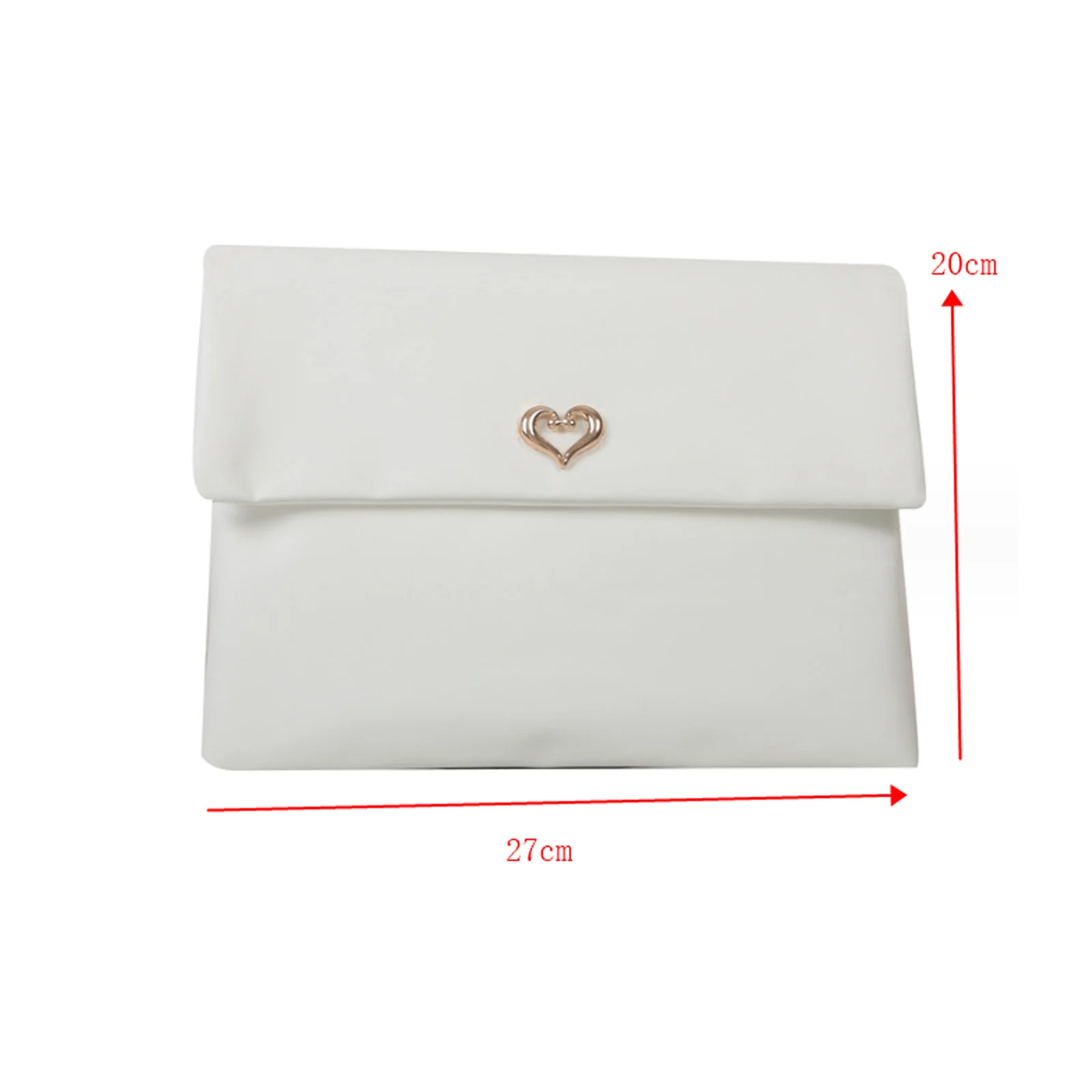 Fashion Trend Women Clutch PU Leather Heart Decoration Evelope Bag Wristlet Bags Female Casual Small Handbags Day Pouch Purse