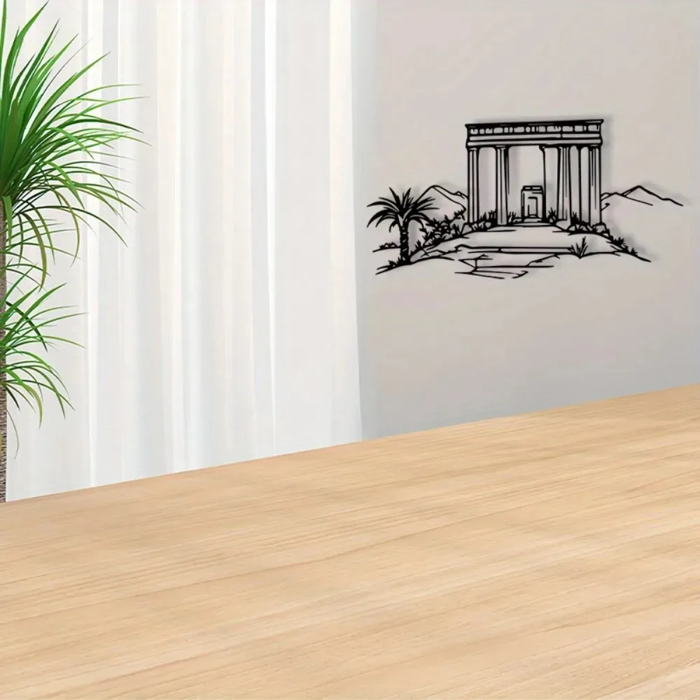 CIFBUY Iron Wall Art Religious Mural Metal Sculpture Powder Coated Plaque Cultural Gift Living Room Decor view 6